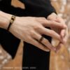 Chow Sang Sang Huayu Gold Pure Gold Cool Black Series Tang Grass Pattern Men's Ring 95236R Pricing