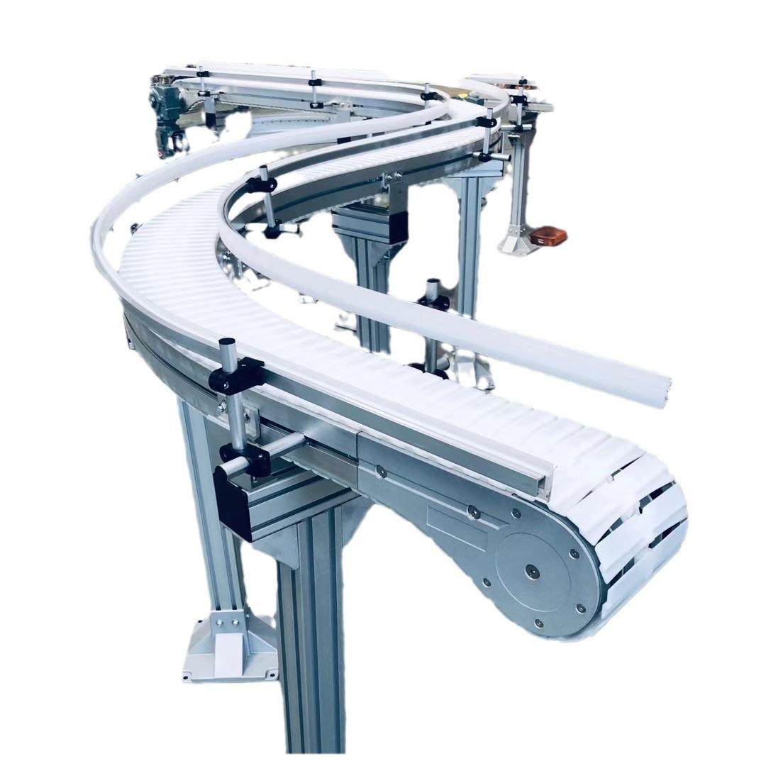 柔性链板输送机龙骨塑料链板输送线转弯齿形运输机,淘宝优惠券,粉丝福利购,淘宝优惠卷