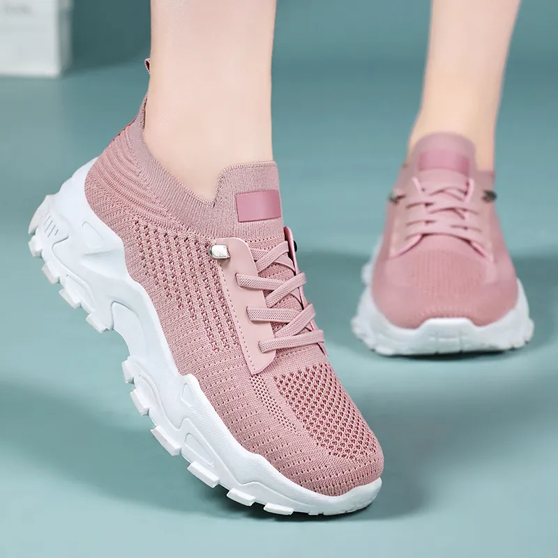 鞋子女鞋百搭休闲鞋透气网面鞋一脚蹬飞织鞋软底舒适妈妈鞋女单鞋,淘宝优惠券,粉丝福利购,淘宝优惠卷