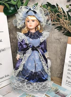 欧式复古人物创意酒柜卧室客厅办公室摆件装饰节日礼品古董娃娃