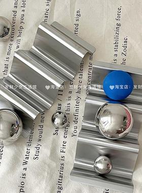 摆件高级感小众轻奢金属装饰品家居软装酒柜装饰客厅玄关桌面摆设