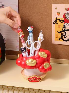 创意摇钱树笔筒办公室桌面装饰招财摆件工位情绪稳定生日毕业礼物