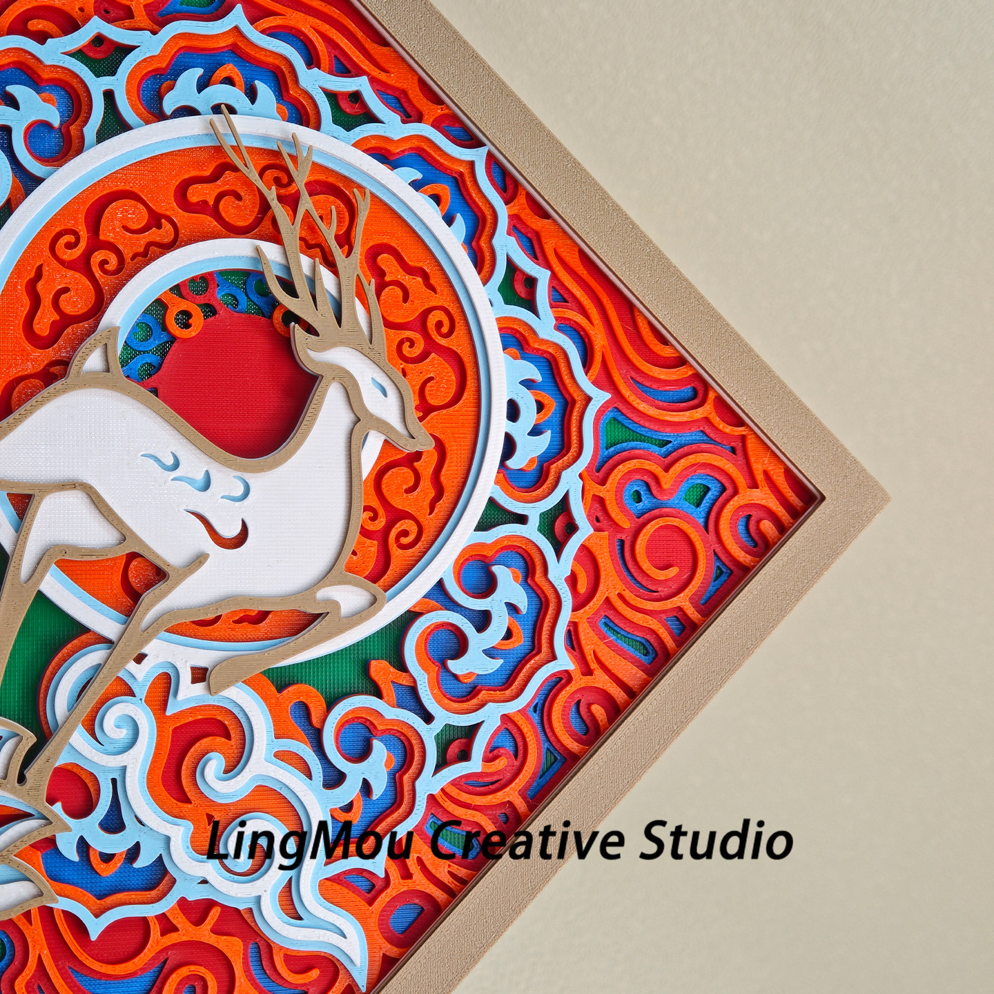 马踏祥云2026新年礼物3D打印叠印敦煌壁画九色鹿过年送礼品礼盒装