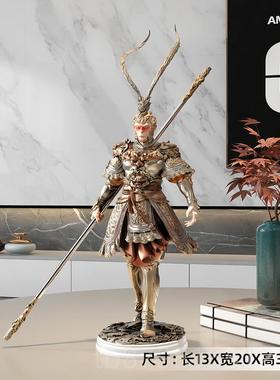 高档齐天圣孙悟关空摆大件斗战神公佛手办模型客厅玄办室工位装饰