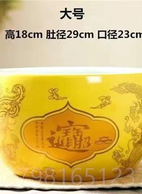 高档聚宝盆摆进件景德镇陶瓷客厅玄关缸鱼装饰招财宝财吉乔迁开业