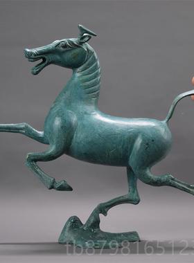 高档纯铜摆件导家居仿古青铜器踏飞燕送领办公马室工艺品马招财铜