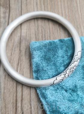 高档足银999复古牡艺定手工文纯银手镯哑光闭口丹花女款民族风做