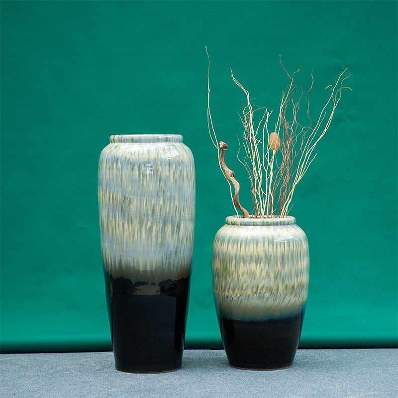 北欧风格落地花瓶摆件陶瓷现代简约客厅插花复古中式干花花瓶,淘宝优惠券,粉丝福利购,淘宝优惠卷