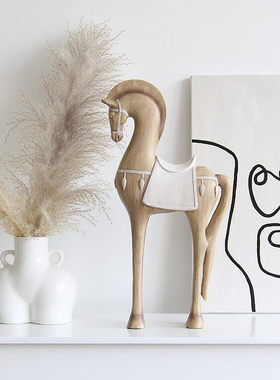 美式乡村尼古拉复古抽象马仿旧雕塑法式田园高级桌面摆件现代工艺