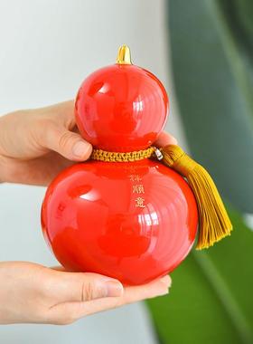 轻奢葫芦大摆件一对乔迁礼品高端客厅入户电视柜结婚礼物家居饰品