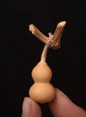 天然草里金手捻文玩小葫芦把玩特小葫芦龙头把件2.5-3.5厘米绕指