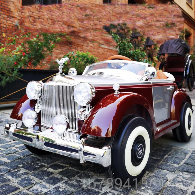 高档具劳斯莱儿童电动车四轮遥控汽车四驱端斯老爷车小孩玩车可高 - 图3