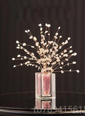 高档发财树摆件家居客厅酒电视柜装饰轻奢高档柜办店公开桌面铺业