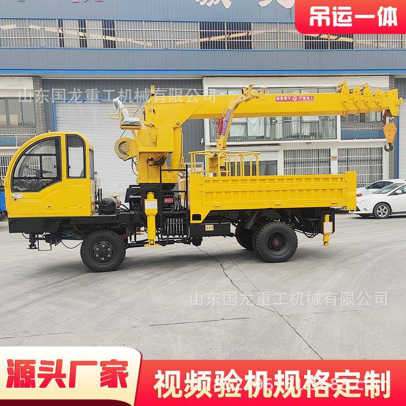 5吨6吨轮式小型随车吊厂家四驱农用底盘自备吊车 - 图2