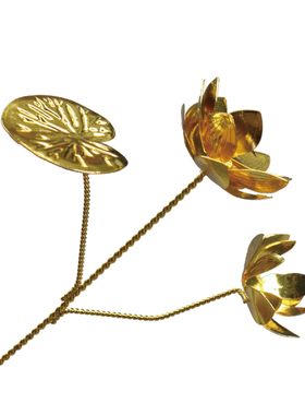 大势至菩萨法器 文殊普贤法器配件莲花荷花法器 西方三圣荷花法器