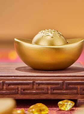 朱炳仁铜招财进宝元宝摆件金元宝铜桌面乔迁礼品礼物聚宝盆装饰品