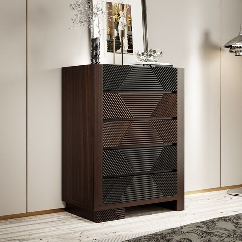 意式轻奢五斗柜中古风胡桃木卧室边柜伸缩可调门厅实木装饰收纳柜,淘宝优惠券,粉丝福利购,淘宝优惠卷