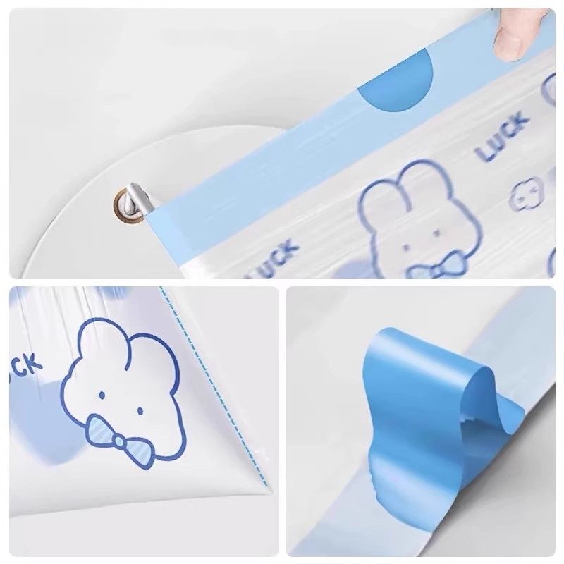 萌趣蓝心兔抽绳款垃圾袋家用加厚防漏宿舍适用自动收口大号塑料袋,淘宝优惠券,粉丝福利购,淘宝优惠卷