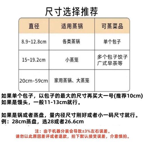 大号蒸笼纸蒸包子垫纸圆形有孔加厚馒头食品级不粘蒸锅纸垫馒头纸 - 图0