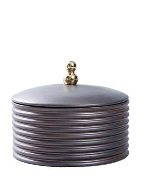 北欧家居饰品客厅博古架装饰罐创意工艺品陶瓷储物罐摆件旋纹盖罐