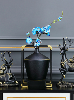 招财鹿玄关摆件家居饰品客厅装饰电视柜酒柜摆设软装创意工艺品