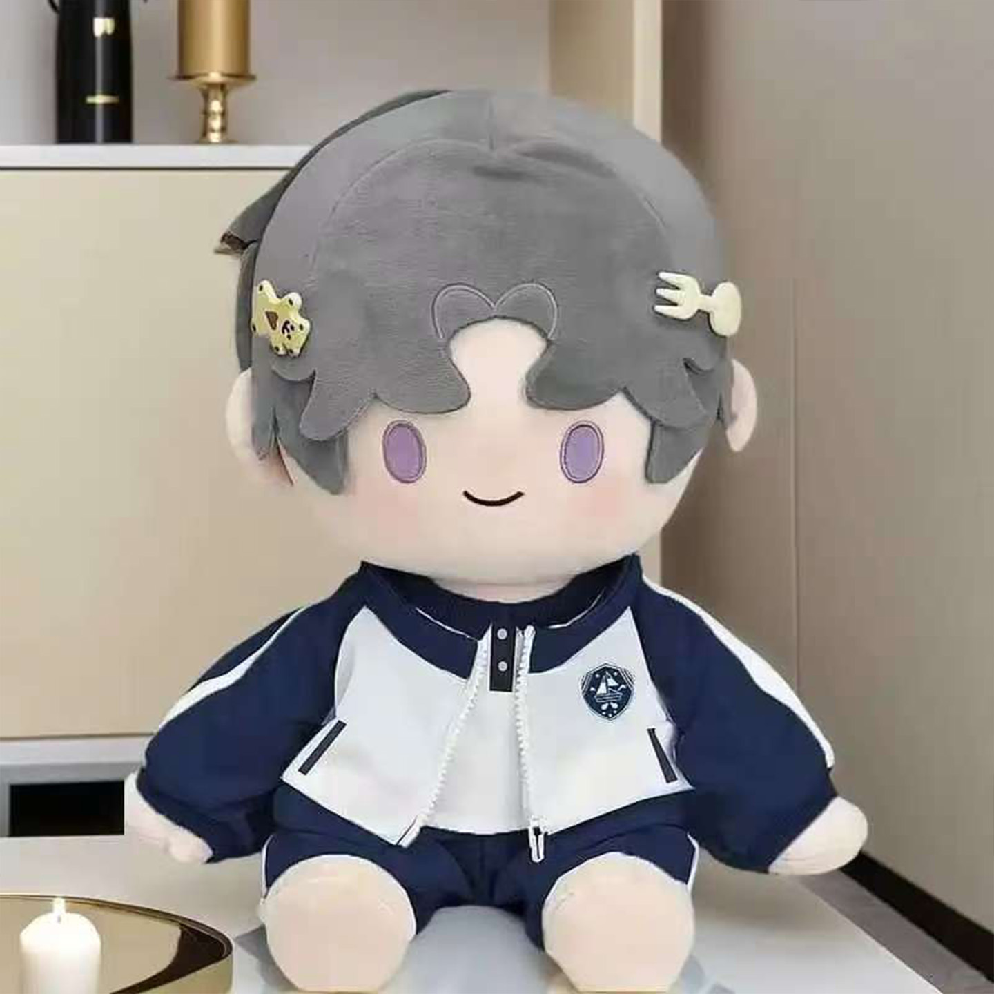 娃衣40cm厘米棉花娃娃坐姿玩偶换装无属性校服学院运动衣套装衣服 - 图2