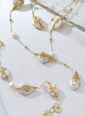 千叶珠宝巴洛克珍珠手链天然淡水异型手链手饰礼物小众设计女款