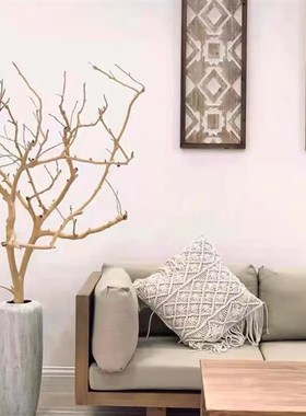 干树枝造景原木干枝酒店橱窗设计枯枝真树枝墙面装饰吊灯树枝装饰