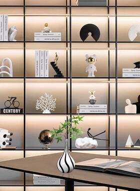 轻奢高档装饰摆件客厅酒柜书柜样板间抽象艺术软装高级感家居饰品