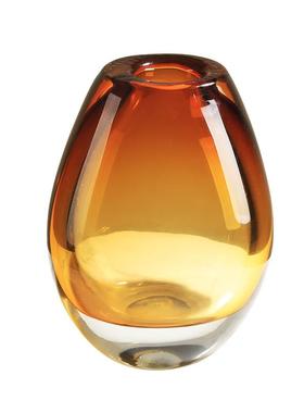 艺术玻璃玻璃水培花瓶花器摆件客厅电视柜玄关餐桌样板房极简摆设