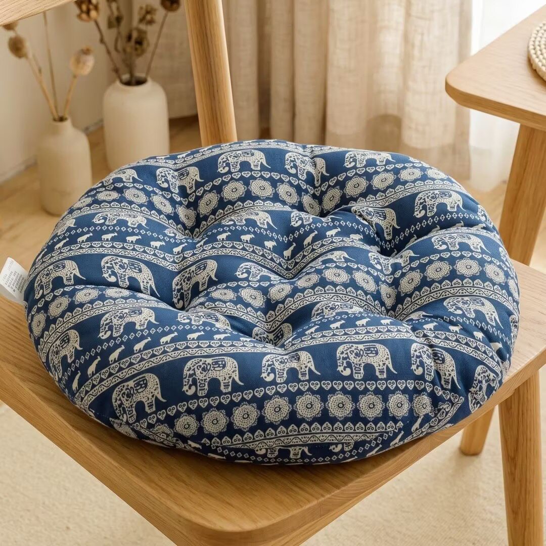 Cotton and linen futon cushions, round thickened chair cushions, home bay window cushions, tea house cushions