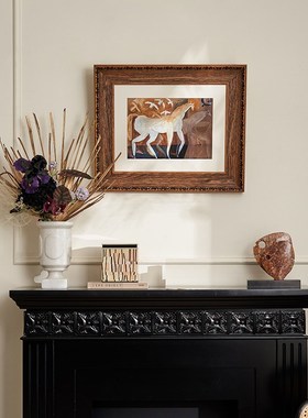 复古风中古软装设计桌面盒子收纳盒储物盒长方形装饰盒高级感摆件