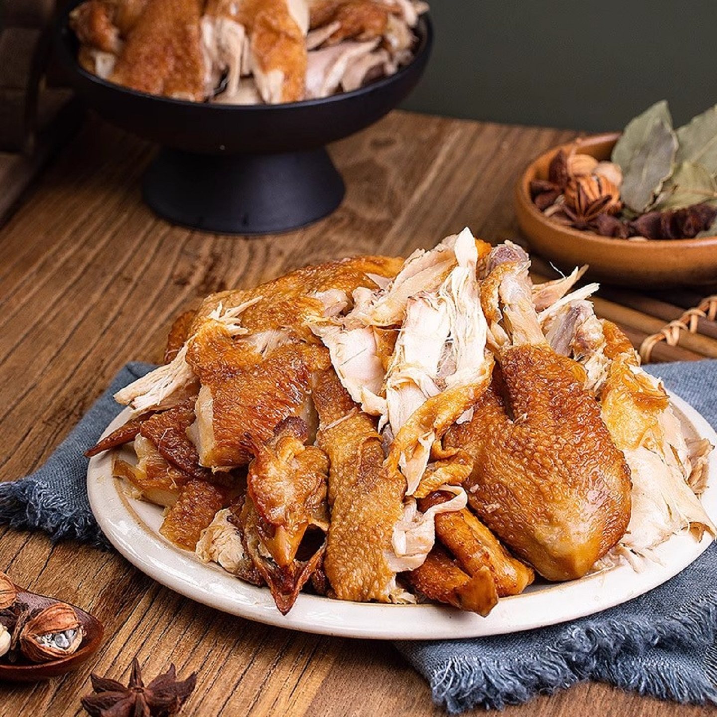 正宗德州风味扒鸡五香脱骨整只烧鸡熏鸡卤味开袋即食熟食手撕鸡肉,淘宝优惠券,粉丝福利购,淘宝优惠卷