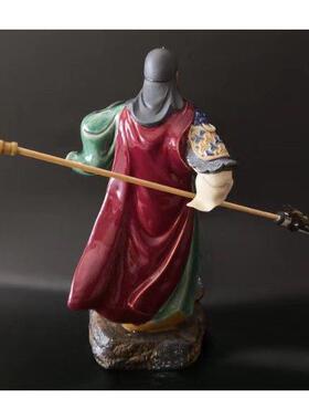 石湾陶瓷公仔关公摆件武财神爷关羽三国演义武将招财陶瓷关帝