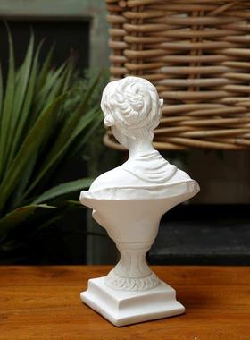 北欧复古做旧风格维纳斯女神像石膏艺术雕刻飘窗书房玄关装饰摆件