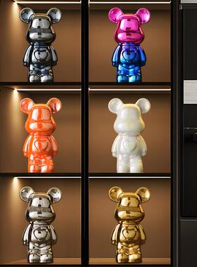 网红暴力熊高档套装摆件客厅玄关电视柜酒柜展示柜轻奢家居装饰品