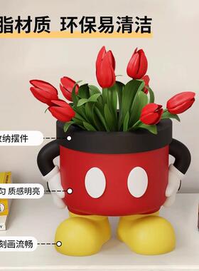 米奇欢迎回家玄关钥匙收纳摆件电视柜客厅桌面装饰品乔迁新居礼物