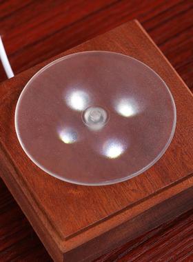 戴玉堂usb插电新款led旋转发光木质底座增高佛台展示底座灯饰底盘