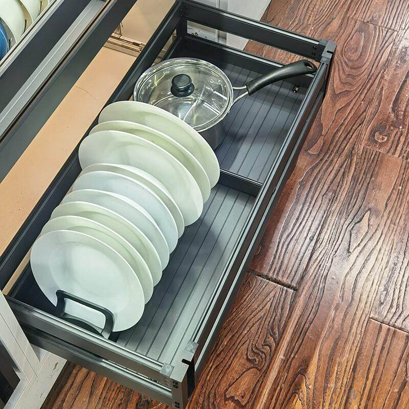 浅深度280/350厨房整体橱柜双层抽屉式碗碟拉篮铝合金烟道深度400,淘宝优惠券,粉丝福利购,淘宝优惠卷