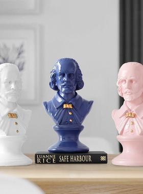 欧式轻奢名人物雕像桌面摆件创意客厅电视柜酒柜玄关软装饰品摆设