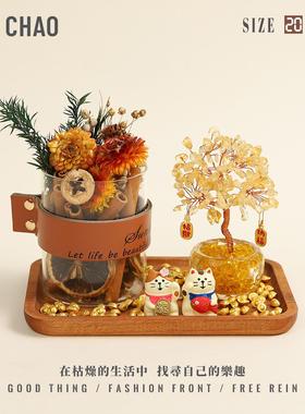 聚宝盆招财聚财肉桂生财入户玄关摆件开业大吉生意兴隆装饰品礼物