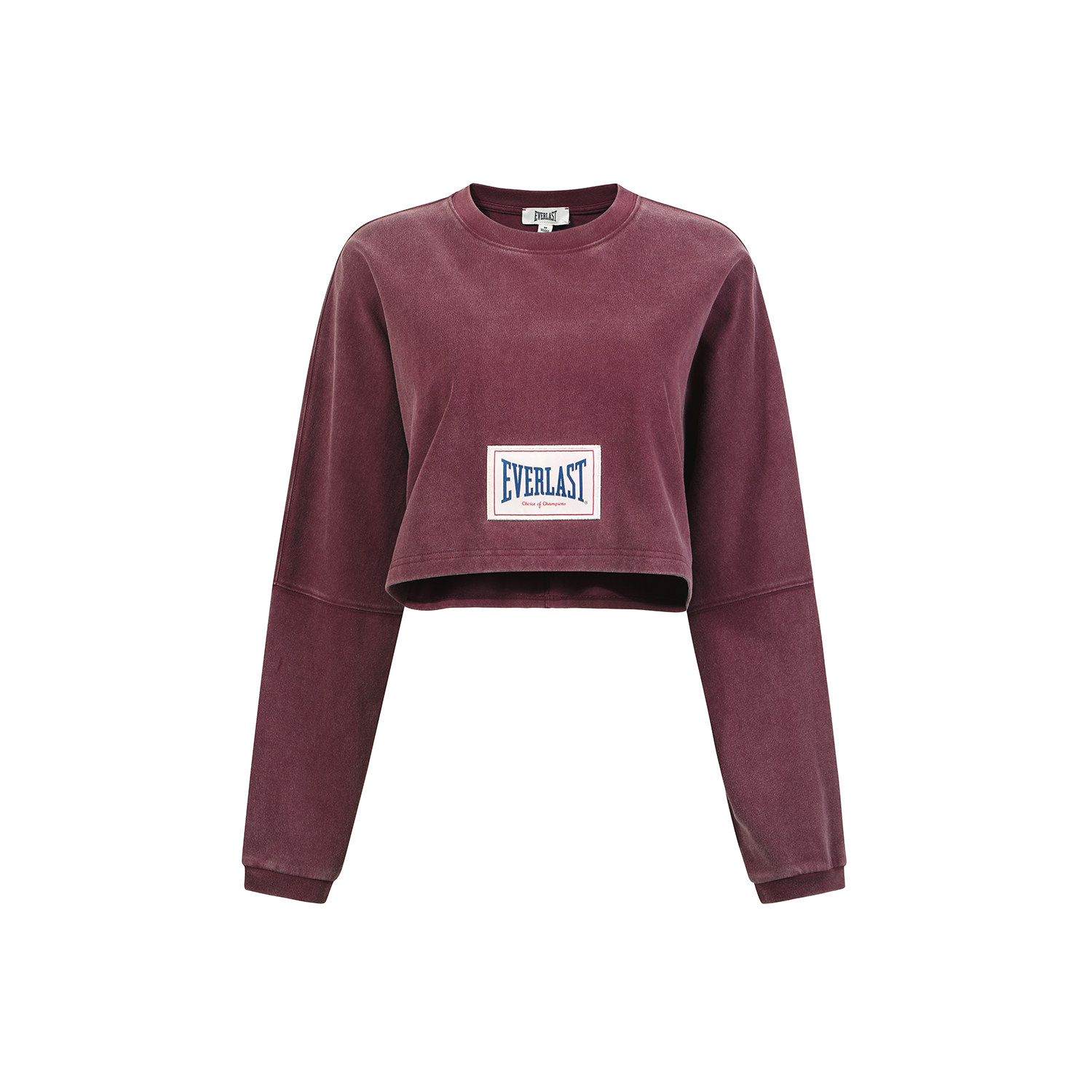 美国EVERLAST拳击训练服女重磅露脐健身罩衫短款运动长袖t恤26春,淘宝优惠券,粉丝福利购,淘宝优惠卷