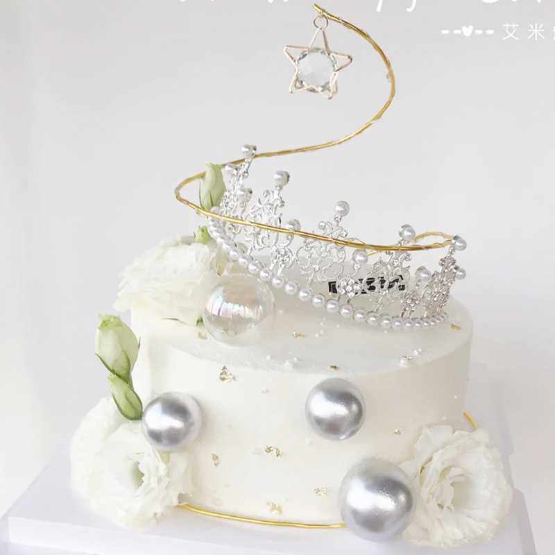 烘焙蛋糕装饰金银色系水晶星星圈圈许愿树装扮摆件唯美铁丝螺旋树,淘宝优惠券,粉丝福利购,淘宝优惠卷