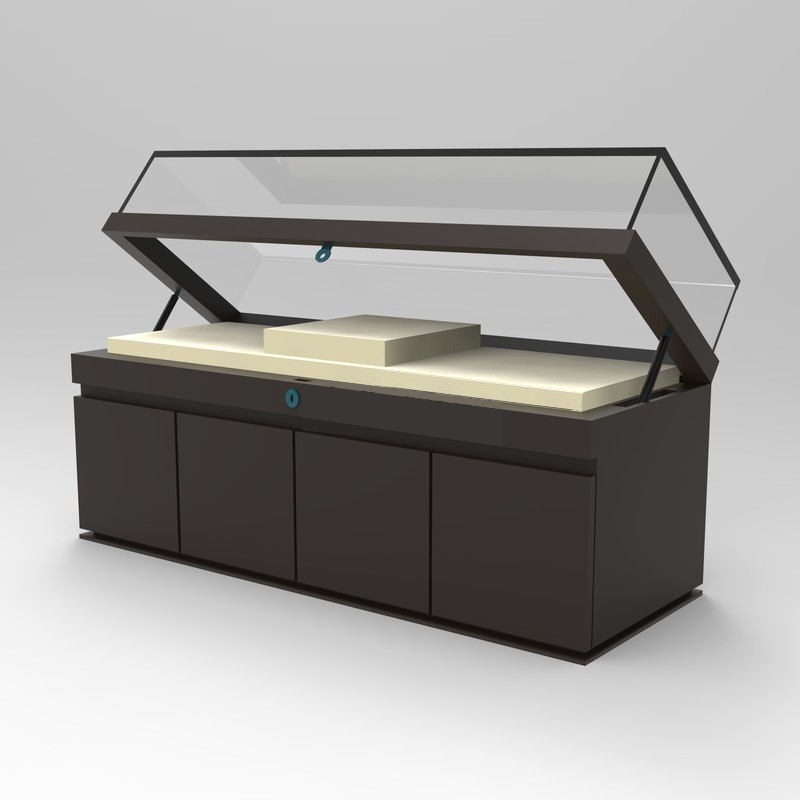 Undertake museum display cabinet design, cultural and creative calligraphy and painting collection cabinet exhibition hall, antique exhibition stand, low-reflective glass display cabinet