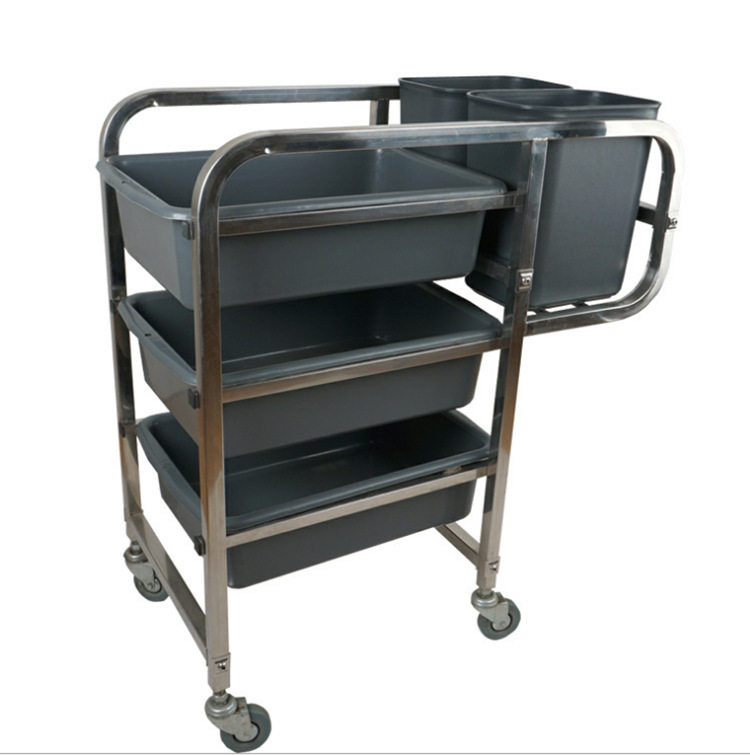 厂家直销收碗车不锈钢收集车餐厅厨房餐盘碗碟酒店移动五斗收餐车,淘宝优惠券,粉丝福利购,淘宝优惠卷