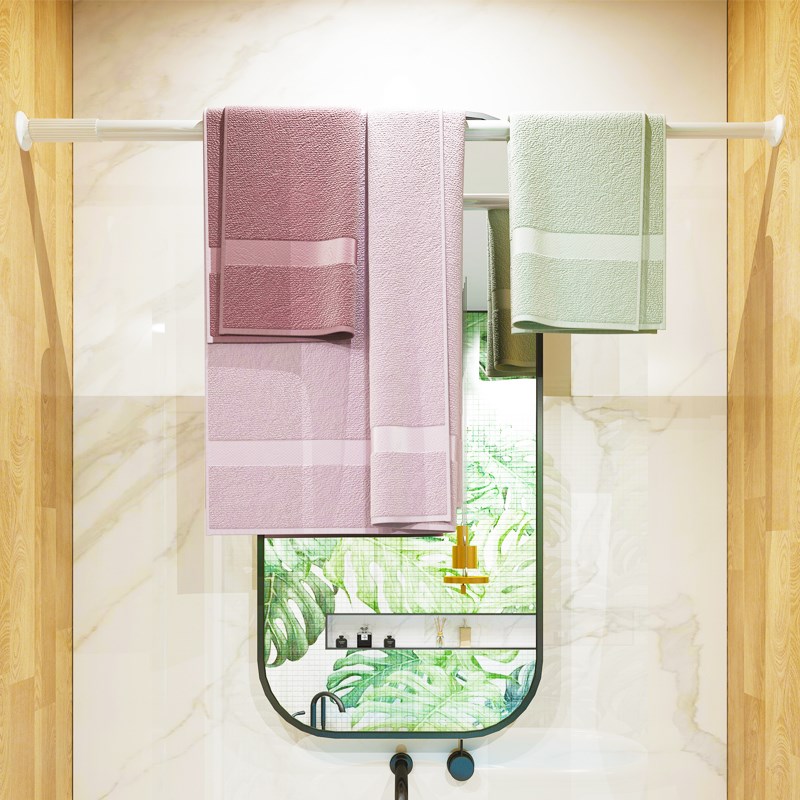 J6DA免打孔伸缩窗帘杆拉杆纱帘窗纱无打孔床帘杆子孔干窗杆免打洞 - 图0