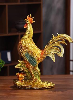 金鸡报喜公鸡摆件招财客厅家居装饰品吉祥物公司开 业乔迁新居礼