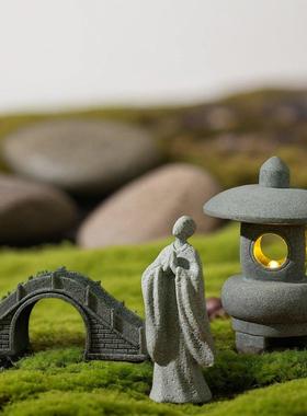微景观石灯笼摆件中式禅意茶室造景装饰品创意桌面摆设小摆件