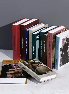 现代简约北欧假书摆件仿真书客厅书房架卧室家居摆件创意摆设