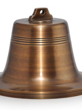 铜钟黄铜摆件寺庙手敲钟大钟警钟长鸣学校老式铜铃铛大号挂件撞钟